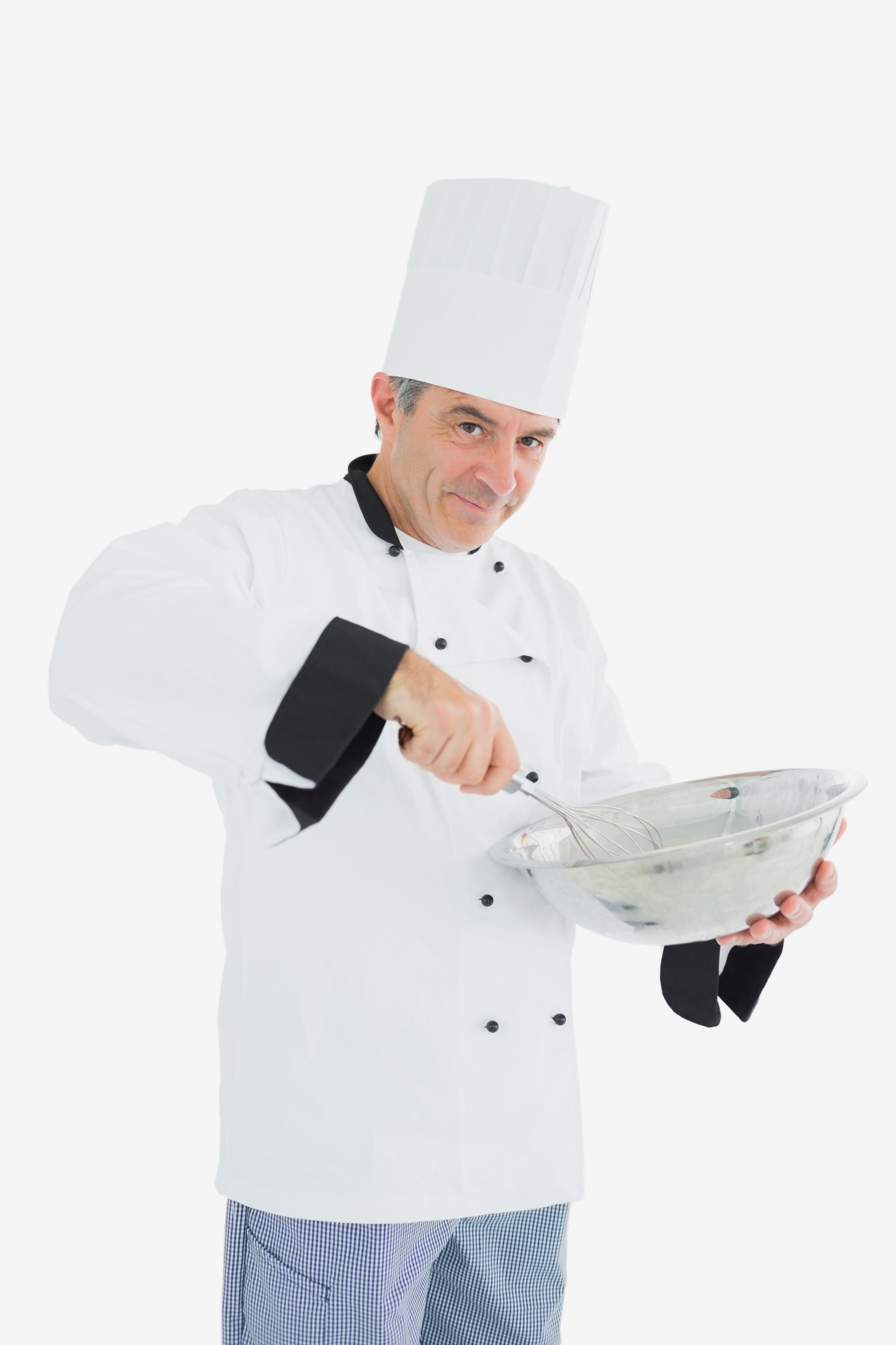 Chef demonstrating technique with pan